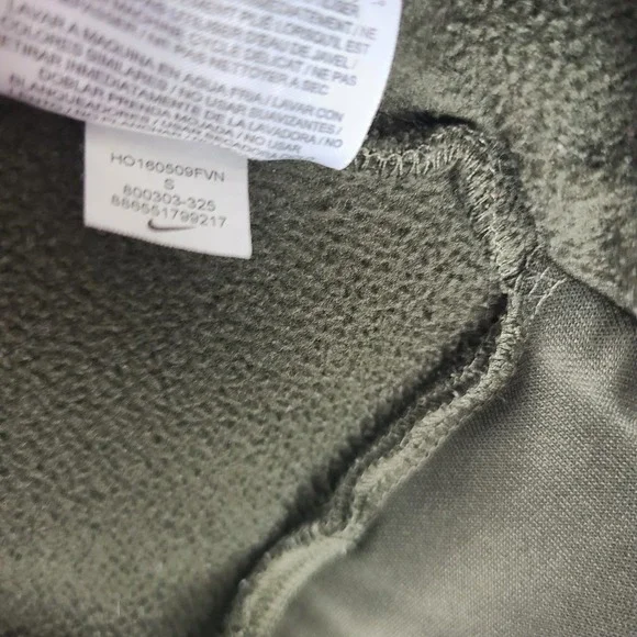 Nike Hoodie Mens Small Dark Green Olive Dri Fit Training Activewear 800303-325 - Picture 9 of 13